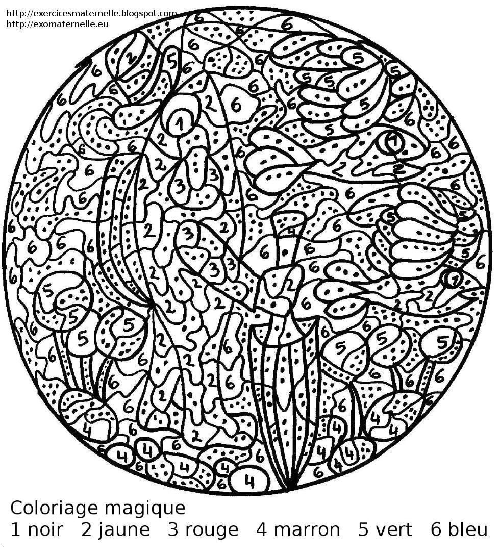 Des Coloriage Magique A Imprimer Maternelle Coloriage Magique "poisson Au Parapluie"