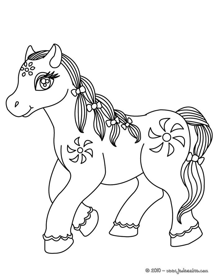 Des Coloriages De Chevaux Coloriages Cheval Cheval Kawaii Az Coloriage