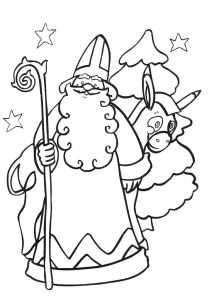 Dessin Coloriage Saint Nicolas Coloriage De Saint Nicolas tout Simple
