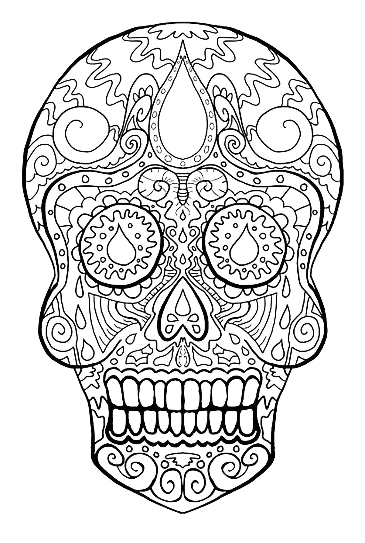 Dessin Coloriage Tete De Mort 14 Frais Coloriage De Tete De Mort Collection