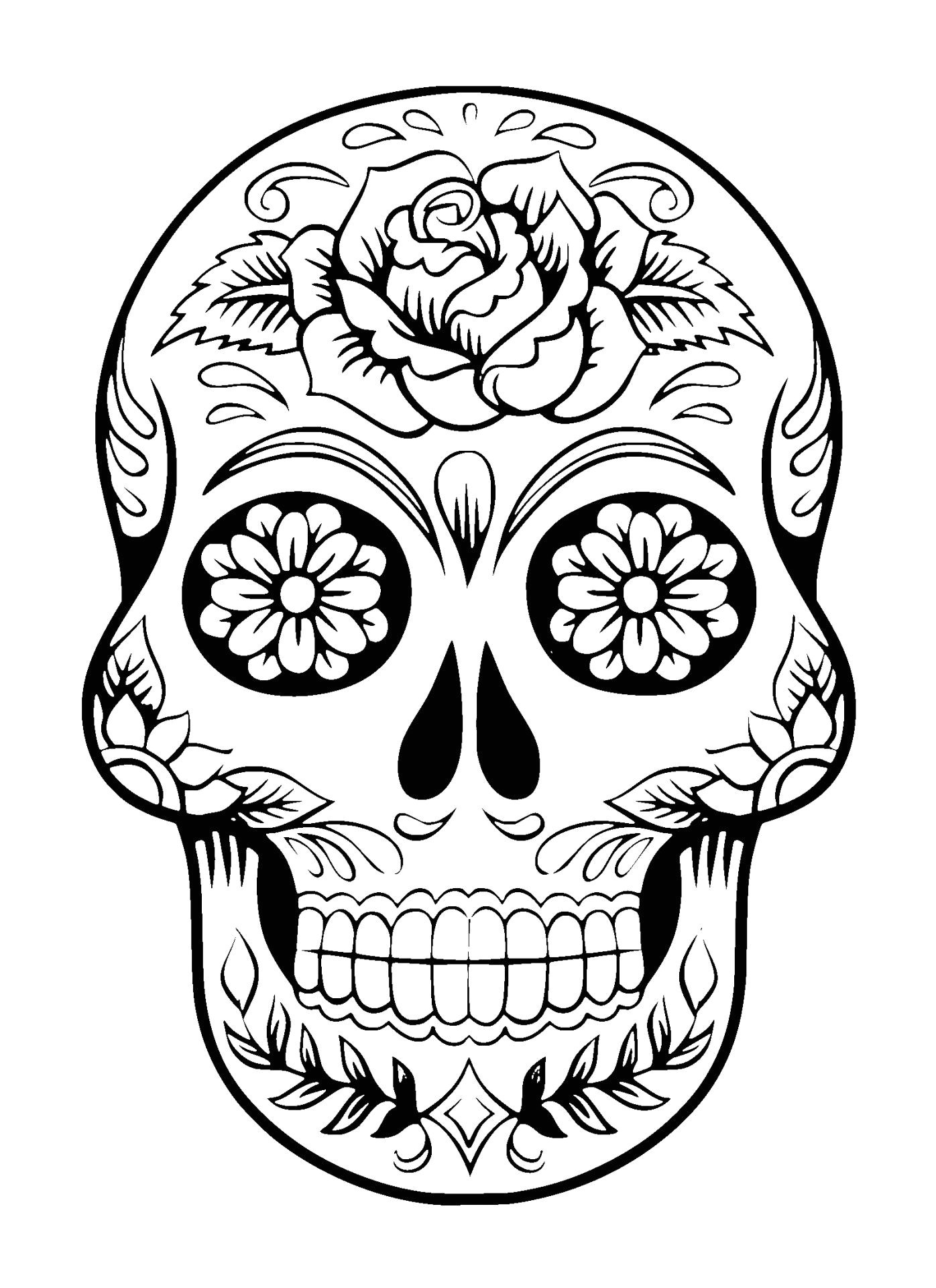 Dessin Coloriage Tete De Mort épinglé Par Serge Pelletier Sur Sugar Skulk