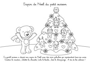 Dessin Couronne De Noel Coloriage Coloriage De Noël Sapin De Noël Du Petit Ourson