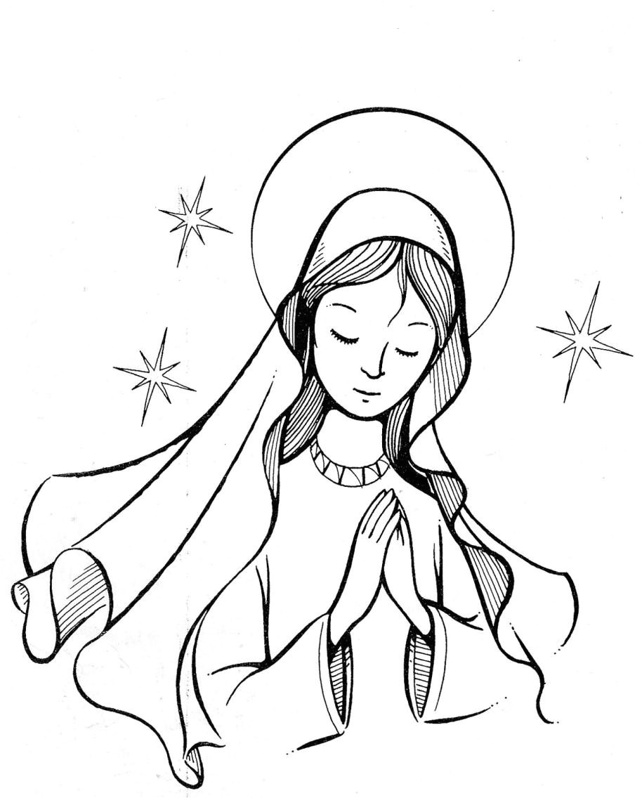 Dessin Vierge Marie Coloriage Dessin De La Vierge Marie Og91
