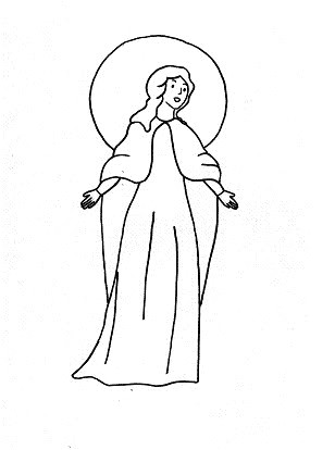 Dessin Vierge Marie Coloriage Eveil A La Foi Celebrations Images De Marie A Colorier