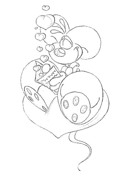 Diddl Et Diddlina Coloriage Coloriage Diddl Et Diddlina