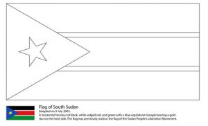 Drapeau Afrique Du Sud Coloriage Flag Of south Sudan Coloring Page