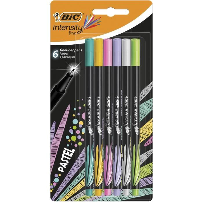 Feutres Coloriage Pas Cher Bic Intensity Stylos Feutres Pointe Fine 0 8 Mm Couleurs