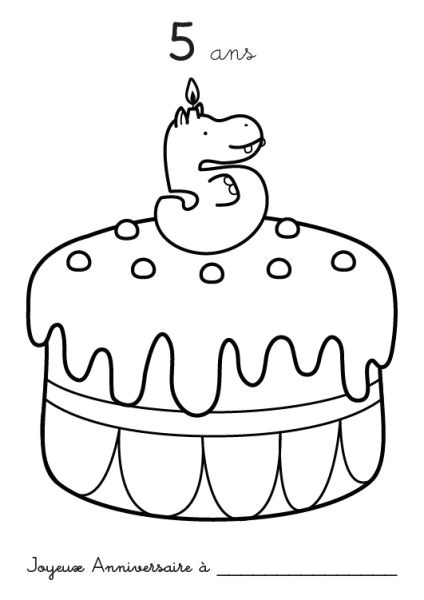 Gateau Anniversaire Coloriage Imprimer Coloriage204 Coloriage Gateau Anniversaire 5 Ans