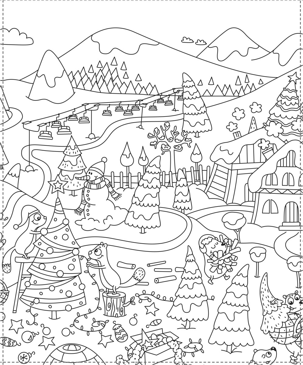 Grand Coloriage De Noel A Imprimer Unique Grand Coloriage De Noel