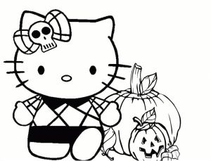 Hello Kitty Halloween Coloriage 18 Hello Kitty Coloring Pages Jpg Pdf Ai Illustrator