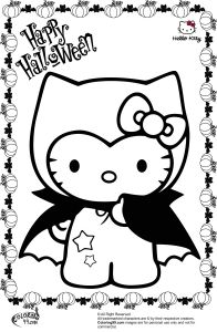 Hello Kitty Halloween Coloriage Hello Kitty Halloween Coloring Pages