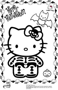 Hello Kitty Halloween Coloriage Hello Kitty Halloween Coloring Pages