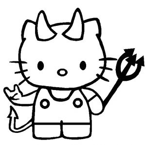 Hello Kitty Halloween Coloriage Hello Kitty Halloween Coloring Pages