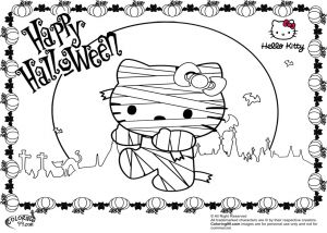Hello Kitty Halloween Coloriage Hello Kitty Halloween Coloring Pages