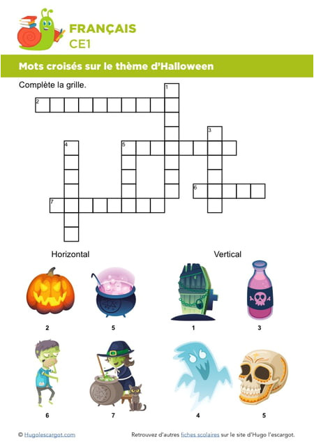 Hugo L Escargot Halloween Coloriage Mots Croisés Halloween Zqz93 Napanonprofits