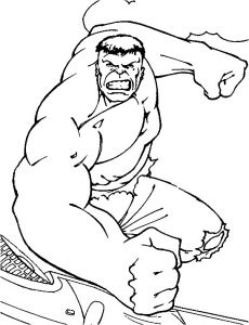 Hulk Coloriage A Imprimer Coloriage A Imprimer Hulk Frappe Du Poing Gratuit Et Colorier