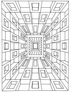 Illusion D Optique Coloriage Galerie De Coloriages Gratuits Coloriage Op Art Jean Larcher
