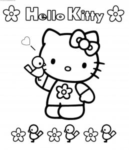 Image Hello Kitty Coloriage Coloriage De Hello Kitty Paques