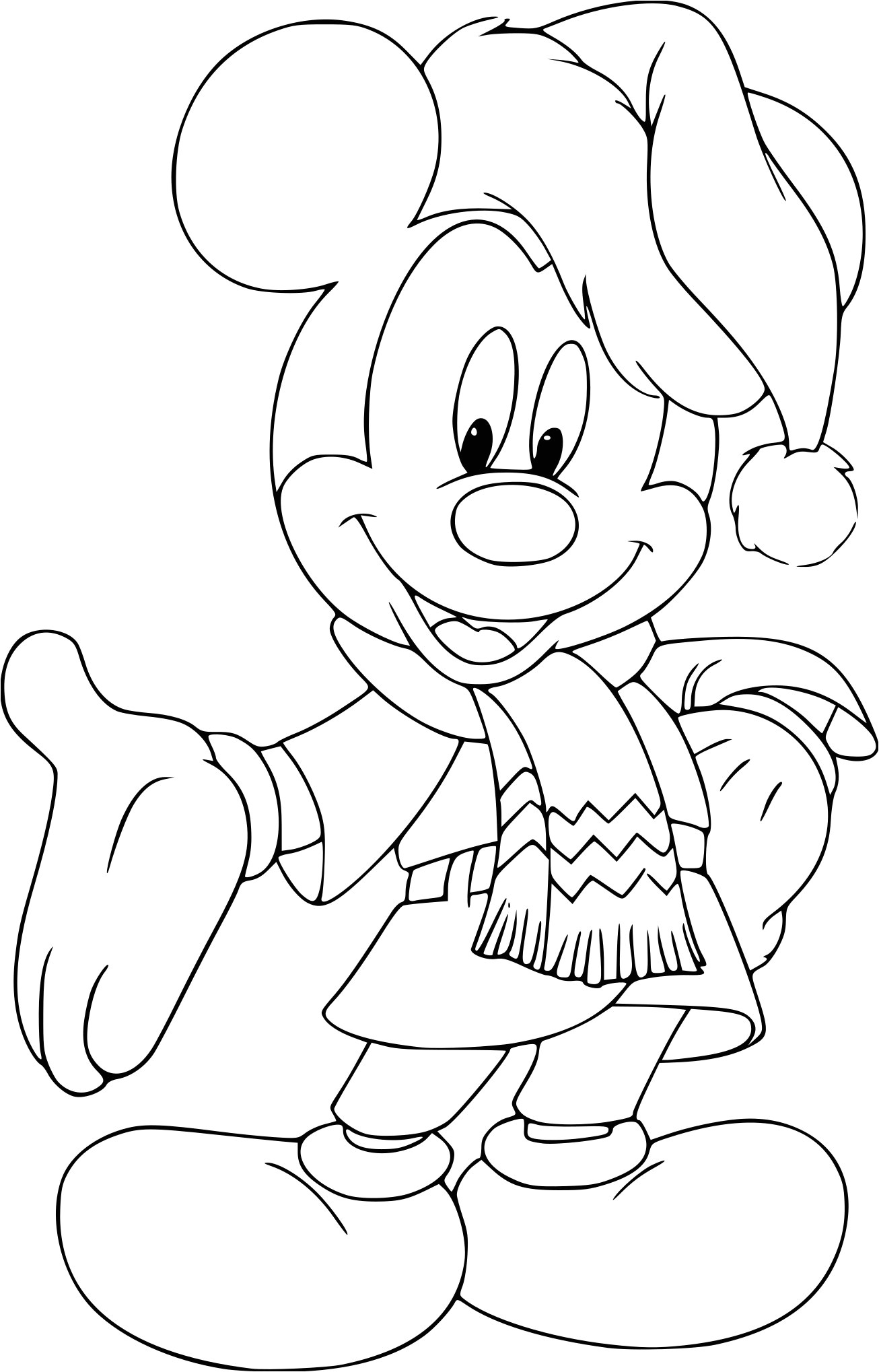 Imprimer Coloriage De Mickey Dessus Coloriage De Mickey Noel A Imprimer