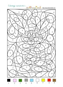 Jeux Coloriage A Numero Jeu De Coloriage Numéroté Chiffres Et Animal N°1