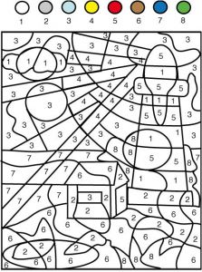 Jeux Coloriage Avec Chiffres Jeu De Coloriage Numéroté Chiffres Et Mer N°1