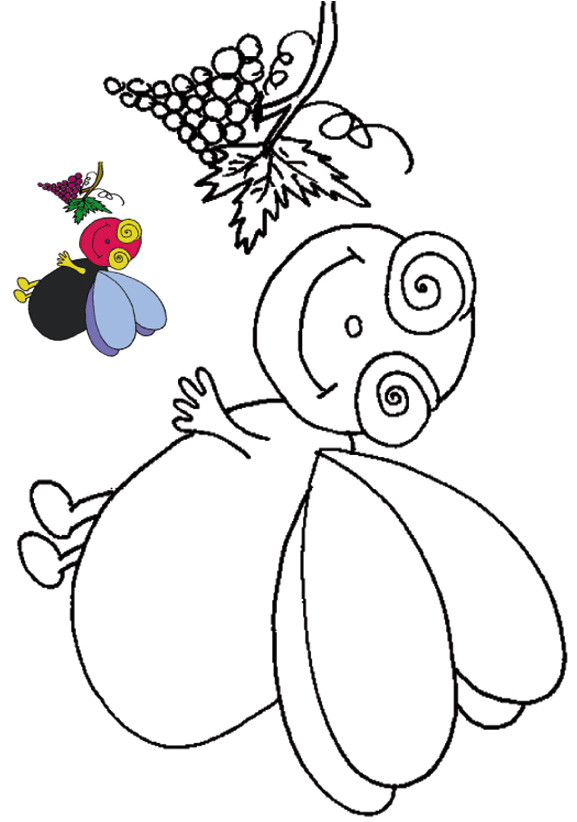 Jeux De Coloriage Avec Modele Imprimer Le Coloriage Avec Modèle Drôle De Mouche Tête à