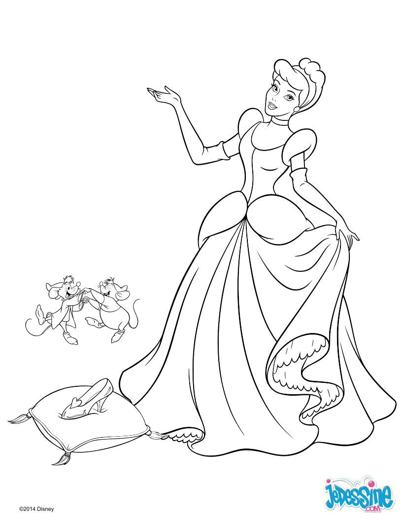 Jeux De Coloriage De Princesse Cendrillon Coloriage Cendrillon Activite Princesses Disney 6