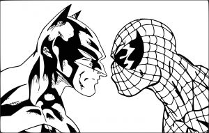 Jeux De Coloriage De Spiderman Et Batman Coloriage Batman Et Spiderman Dessin à Imprimer Sur