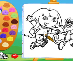Jeux De Coloriage Fr Jeu Coloriage Dora Et Babouche Gratuit