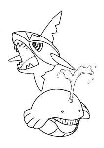 Jeux De Coloriage Pokémon Sharpedo Et Wailmer Les Célèbres Pokémon Eau sont à