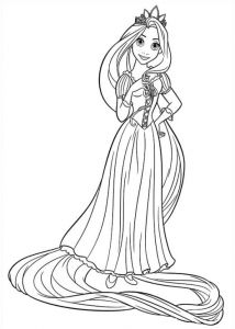 Jeux De Coloriage Raiponce Coloriage Princesse Raiponce à Imprimer