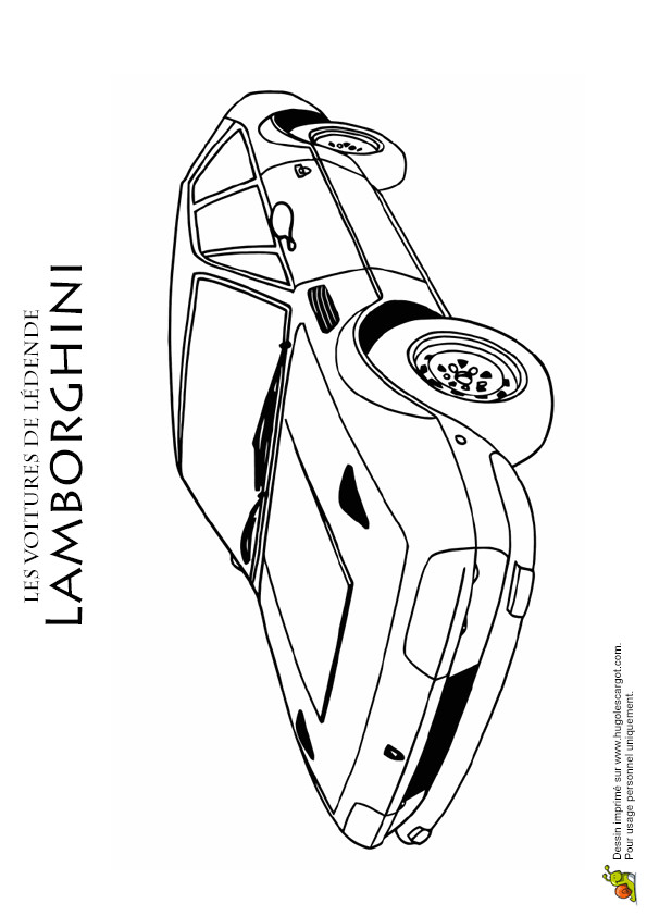 Lamborghini Coloriage A Imprimer Une Ancienne Voiture De Sport Lamborghini   Colorer