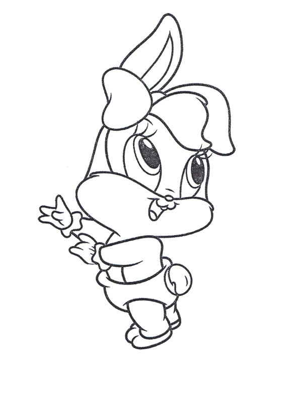 Lapin Coloriage En Ligne Baby Girl Bugs Bunny Coloring Page