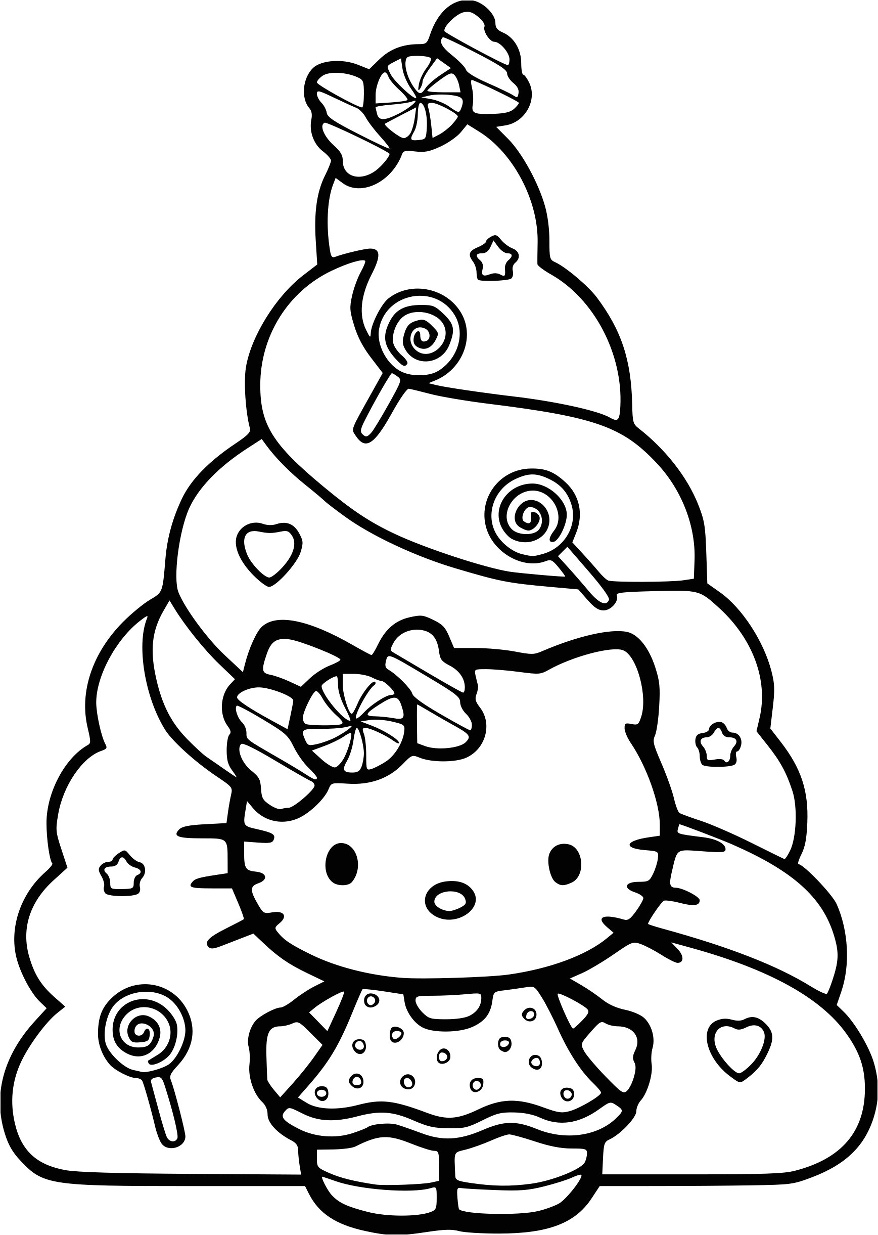 Le Coloriage De Hello Kitty Nouveau Hello Kitty Danseuse Coloriage