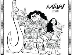 Le Coloriage De Vaiana Die 9 Besten Bilder Von Maui Vaiana