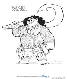 Le Coloriage De Vaiana Die 9 Besten Bilder Von Maui Vaiana