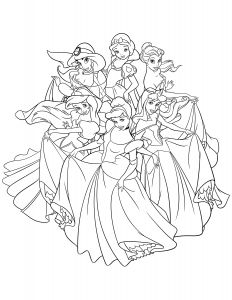Les Princesse De Disney Coloriage Coloriage De Disney Princesse à Imprimer