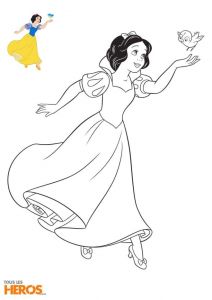 Les Princesse De Disney Coloriage Coloriages Disney Princesses Blanche Neige Avec Un