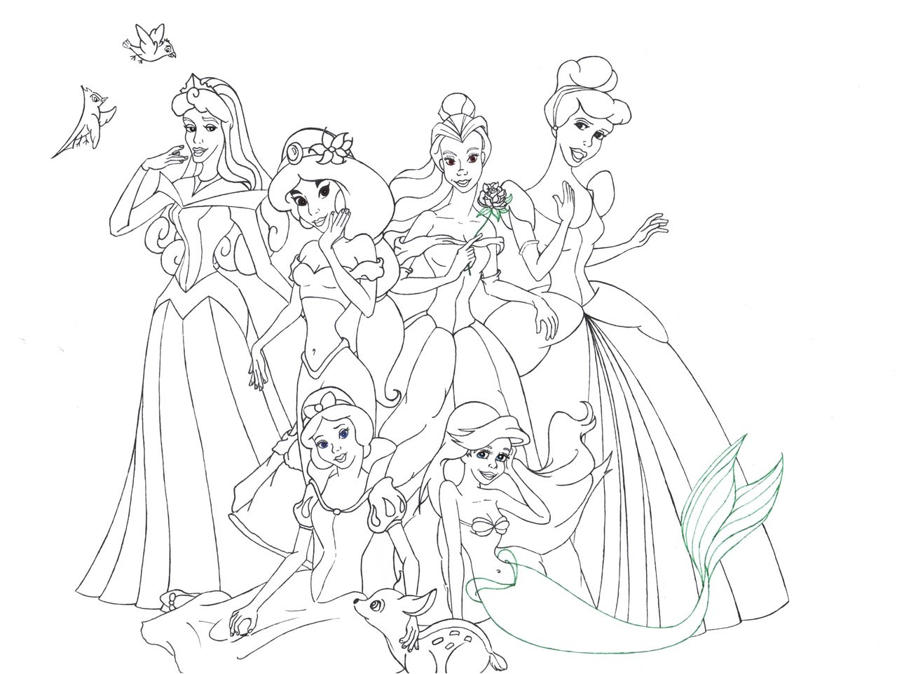 Les Princesse Disney Coloriage Coloriage204 Coloriage Princesses Disney à Imprimer