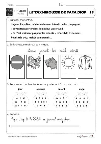 Lescoccinelles Free Fr Coloriage Magique Le Taxi Brousse De Papa Diop 19 Les Coccinelles