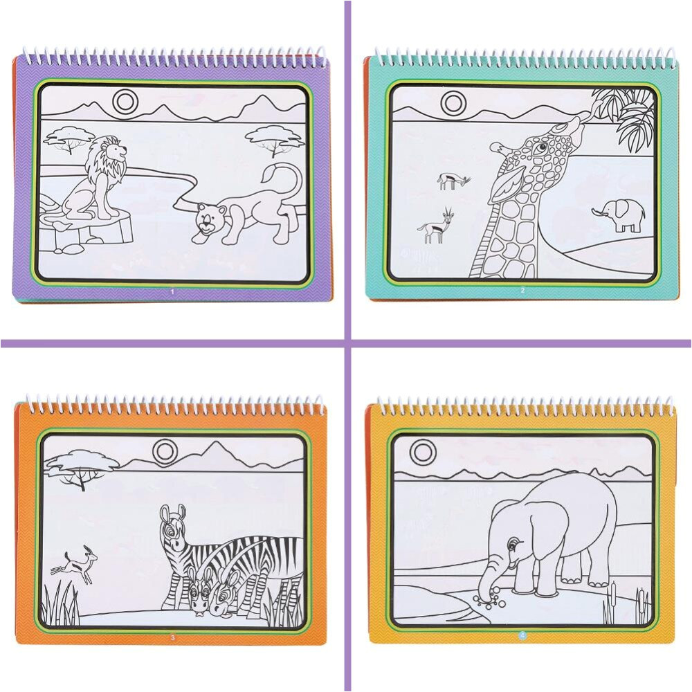 Livre Coloriage 5 Ans € 1 74 De Réduction 10 Couleur Magique De Schéma De L Eau Livre  Colorier Livre Doodle Avec Magic Pen Dessin Jouet Peinture Conseil Juguetes Pour
