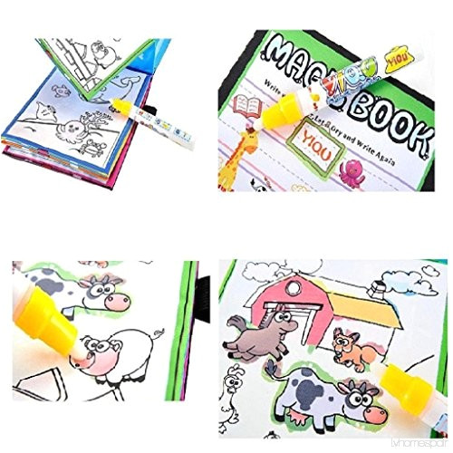 Livre Coloriage Stylo Eau Bonjouree Livre De Dessin à Eau Magique Coloriage Stylo