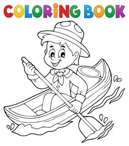 Livre De Coloriage à L Eau Thème 1 De Garçon De Scout De L Eau De Livre De Coloriage