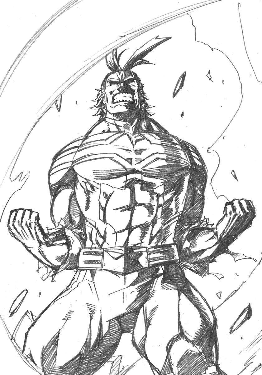My Hero Academia Coloriage Horikoshi Sketches All Might S Finest Hour