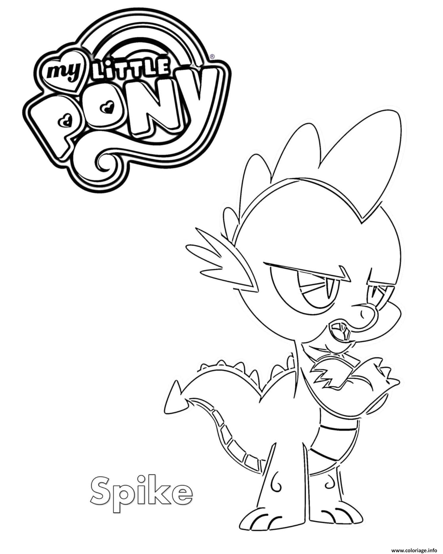 My Little Pony Coloriage En Ligne Coloriage Spike My Little Pony Dessin