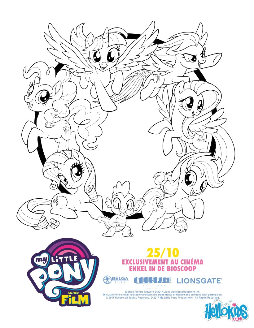 My Little Pony Coloriage En Ligne Coloriages My Little Pony Le Film Fr Hellokids