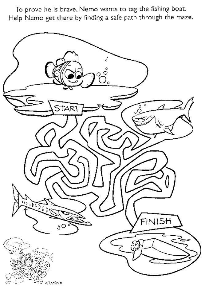 Nemo Coloriage A Imprimer Sega 16bit Carte Jeux Md Finding Nemo Pour 16 Bocado Sega