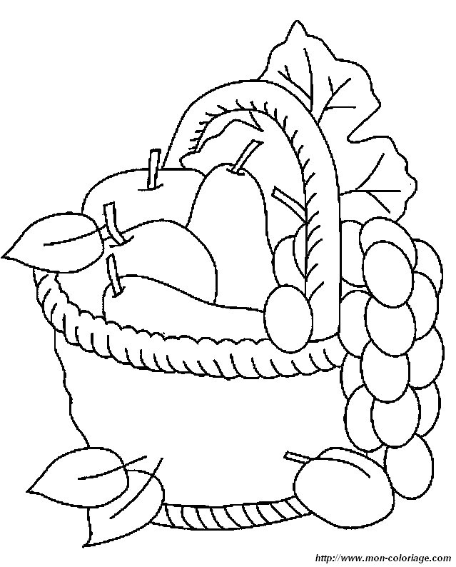 Panier De Fruits Coloriage Coloriage De Fruits Dessin Panier Fruit à Colorier