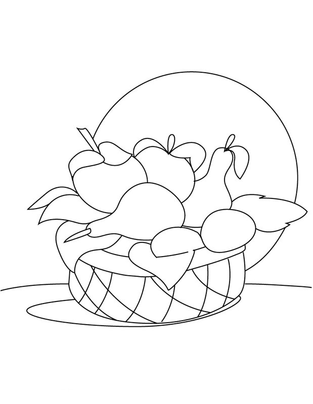 Panier De Fruits Coloriage Coloriage De Fruits Dessin Un Magnifique Panier De Fruits