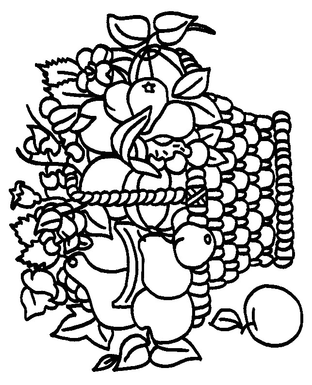 Panier De Fruits Coloriage Modèles Pour Window Color